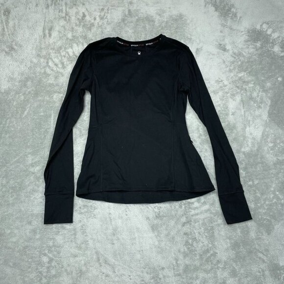 Spyder Active Black Long Sleeve Top S 6696 - Picture 1 of 7